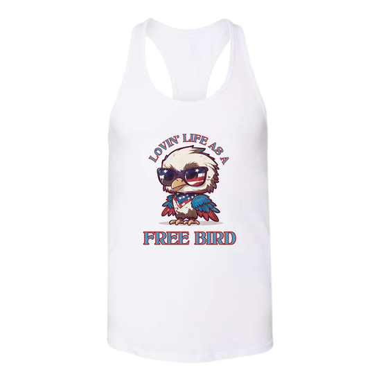 Lovin' Life as a Free Bird - Bella+Canvas - Women's Jersey Racerback Tank