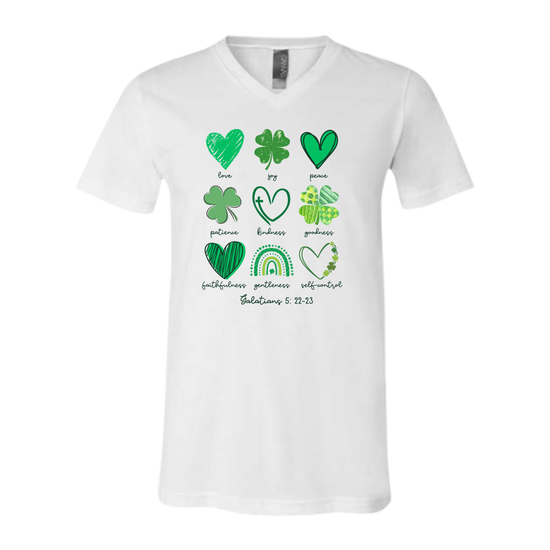 Galatians 5 - St Patrick's Day - Bella+Canvas - Unisex V-Neck - Neutral Colors