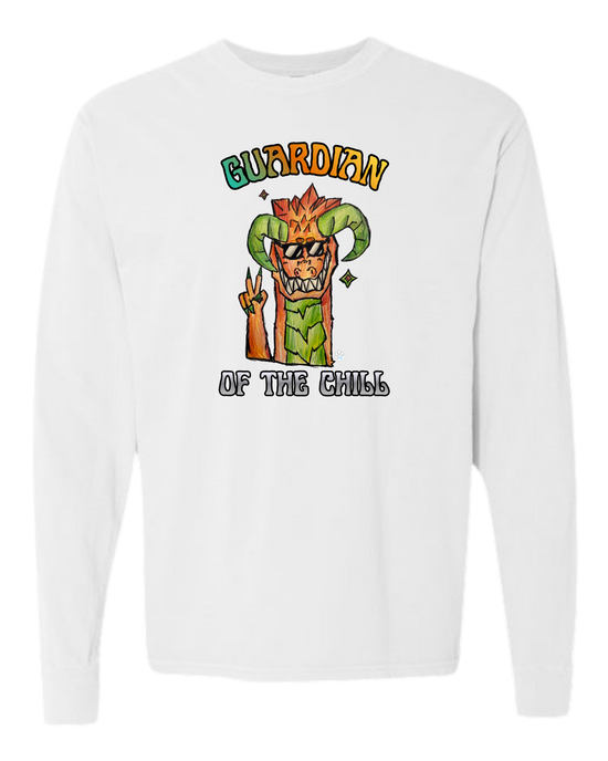 Guardian of The Chill - Comfort Colors - Heavyweight Long Sleeve Tee - Neutral Colors