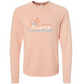 Peach raglan sweatshirt with Make Heaven Crowded Heart and Cross image
