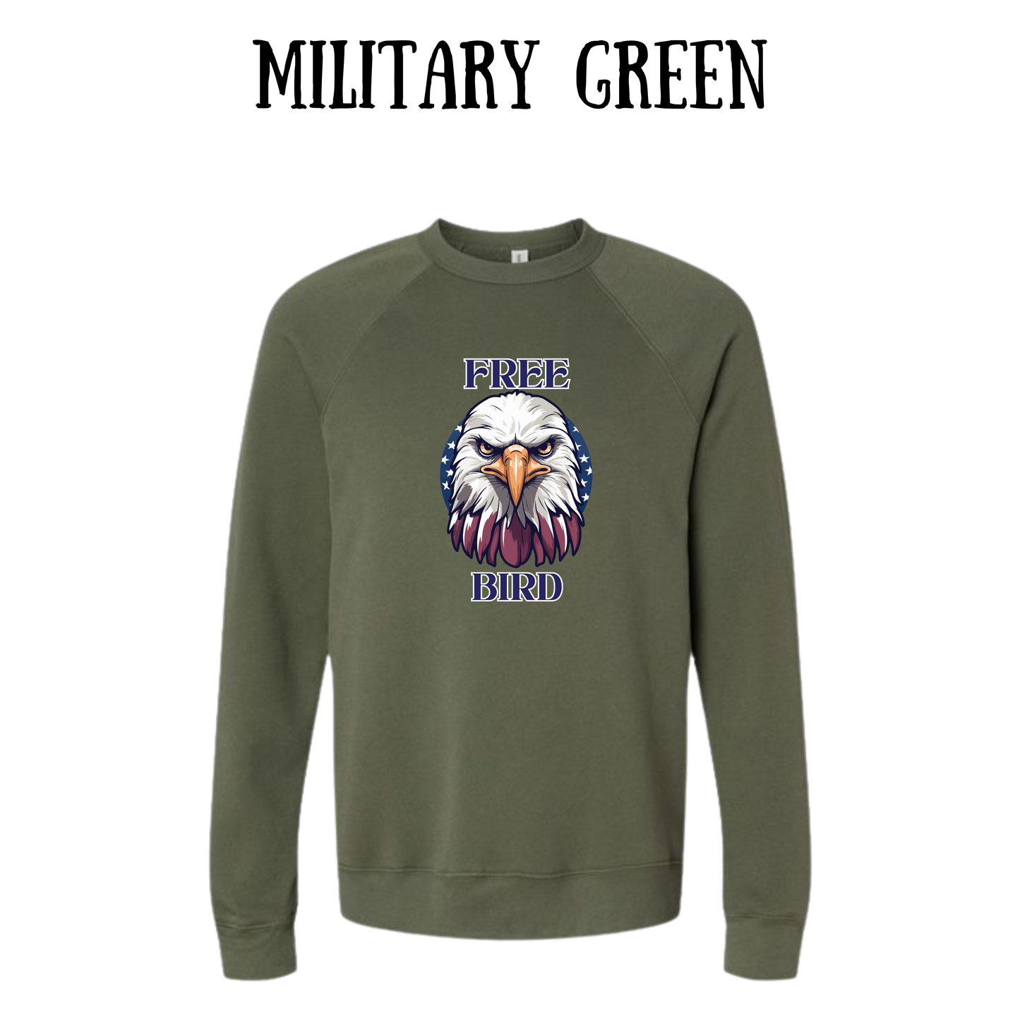 PP - Free Bird - Sponge Fleece Raglan Sweatshirt - Greens, Neutrals