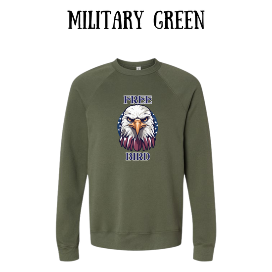PP - Free Bird - Sponge Fleece Raglan Sweatshirt - Greens, Neutrals