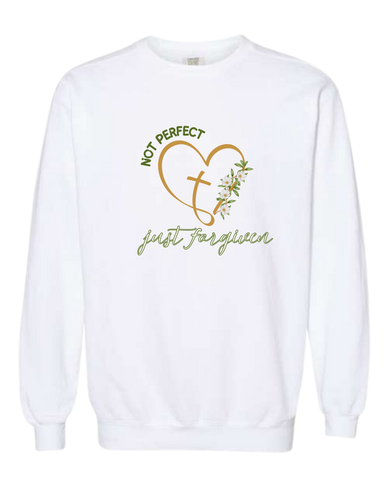 Not Perfect Just Forgiven - Comfort Colors - Sweatshirt - Assorted Colors