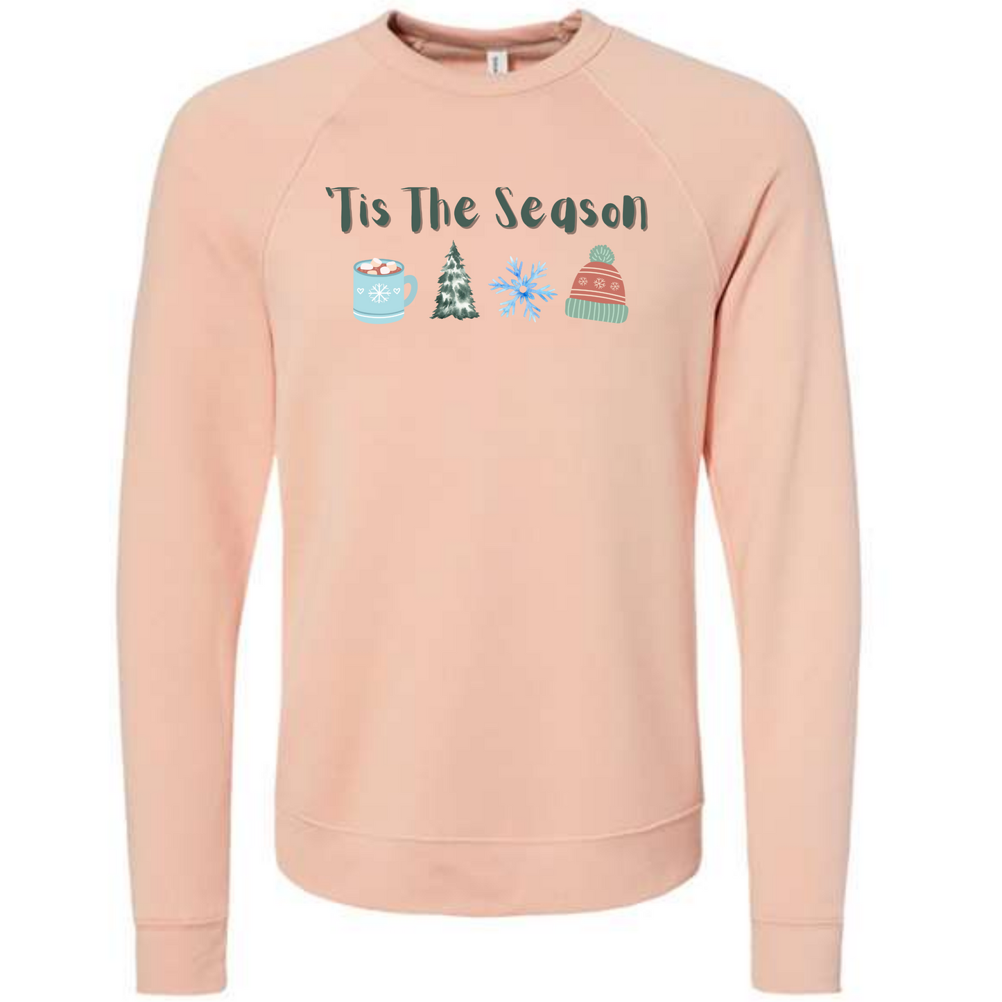 'Tis The Season - Winter - Sponge Fleece Raglan Sweatshirt - Assorted Colors