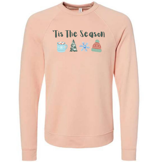 'Tis The Season - Winter - Sponge Fleece Raglan Sweatshirt - Assorted Colors