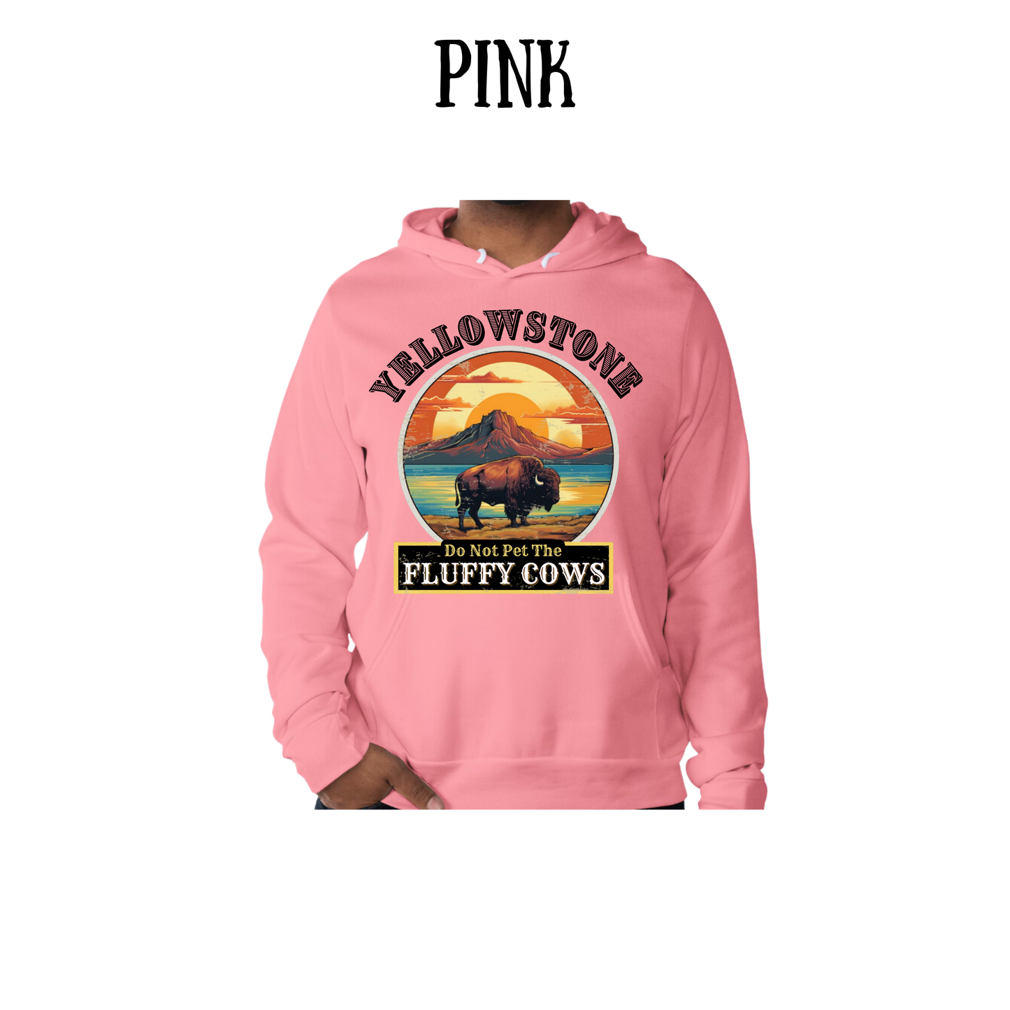 CP - Yellowstone: Fluffy Cows - Sponge Fleece Hoodie - Assorted Colors