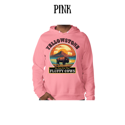 CP - Yellowstone: Fluffy Cows - Sponge Fleece Hoodie - Assorted Colors