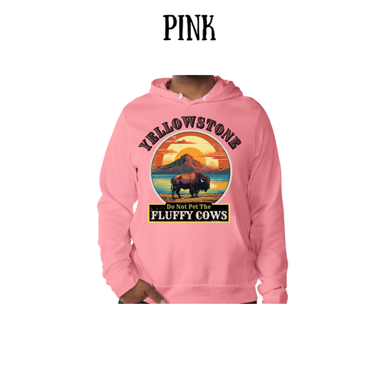 CP - Yellowstone: Fluffy Cows - Sponge Fleece Hoodie - Assorted Colors