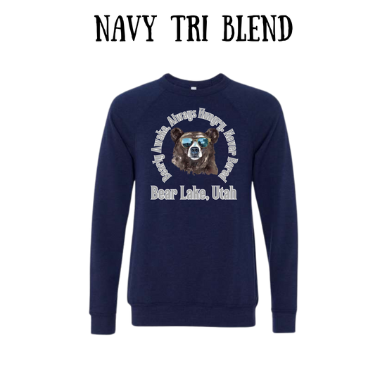 CP - Bear Lake Utah - Sponge Fleece Raglan Sweatshirt - Blues, Purples