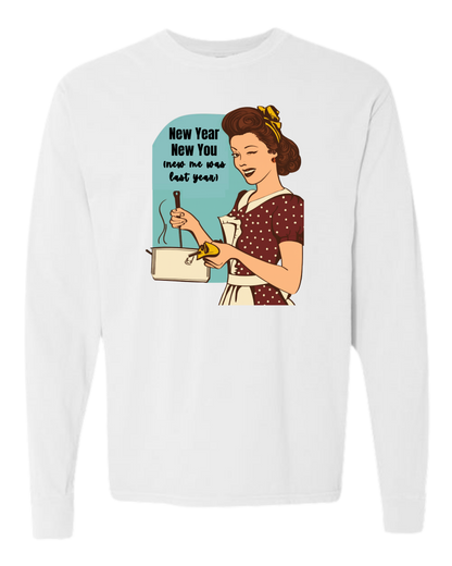 New Year New You - Comfort Colors - Heavyweight Long Sleeve Tee - Neutral Colors