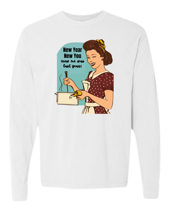 New Year New You - Comfort Colors - Heavyweight Long Sleeve Tee - Neutral Colors