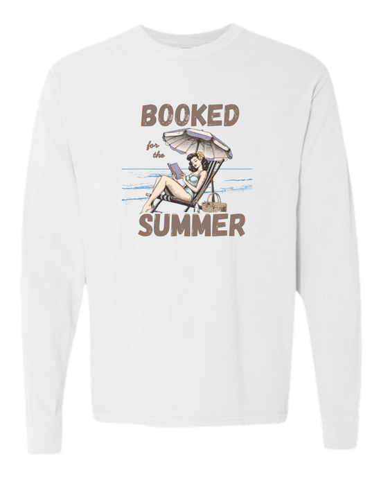 Booked for the Summer - Comfort Colors - Heavyweight Long Sleeve Tee - Neutral Colors