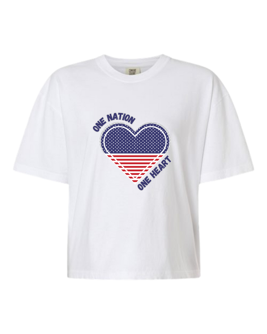 One Nation One Heart - Comfort Colors - Boxy T - Assorted Colors