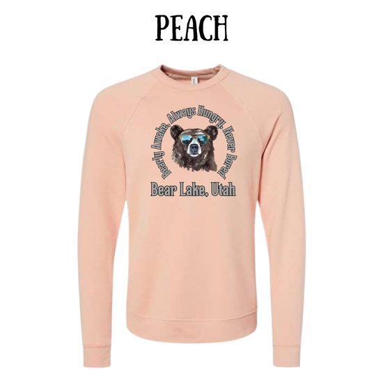 CP - Bear Lake Utah - Sponge Fleece Raglan Sweatshirt - Assorted Colors