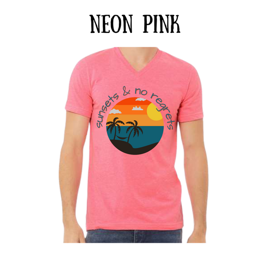VP - Sunsets & No Regrets - Unisex V-Neck - Assorted Colors