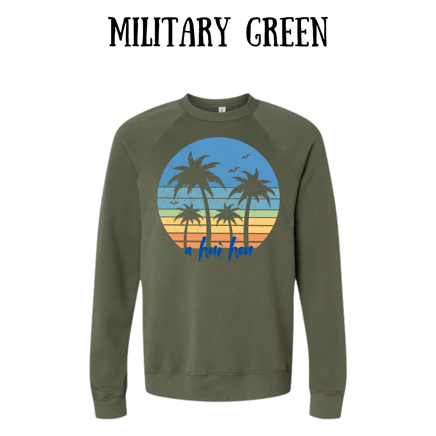 VP - A Hui Hou  - Sponge Fleece Raglan Sweatshirt - Greens, Neutrals