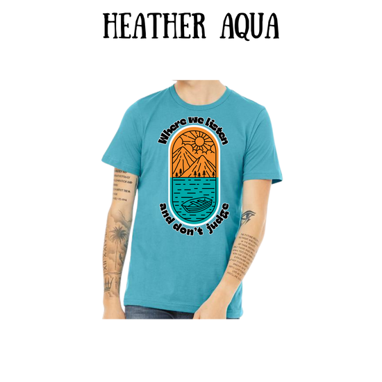 CP - Where We Listen and Don't Judge - Unisex Tee - Blues