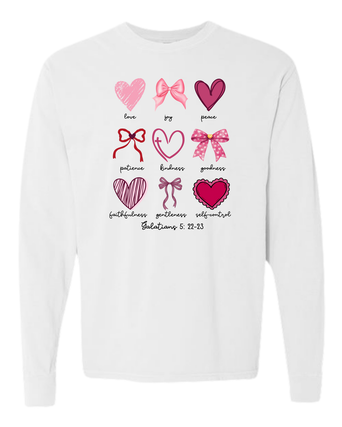 Galatians 5 - Valentines - Comfort Colors - Heavyweight Long Sleeve Tee - Neutral Colors