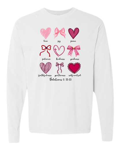 Galatians 5 - Valentines - Comfort Colors - Heavyweight Long Sleeve Tee - Neutral Colors