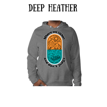 CP - Where We Listen and Don't Judge - Sponge Fleece Hoodie - Greens, Neutrals