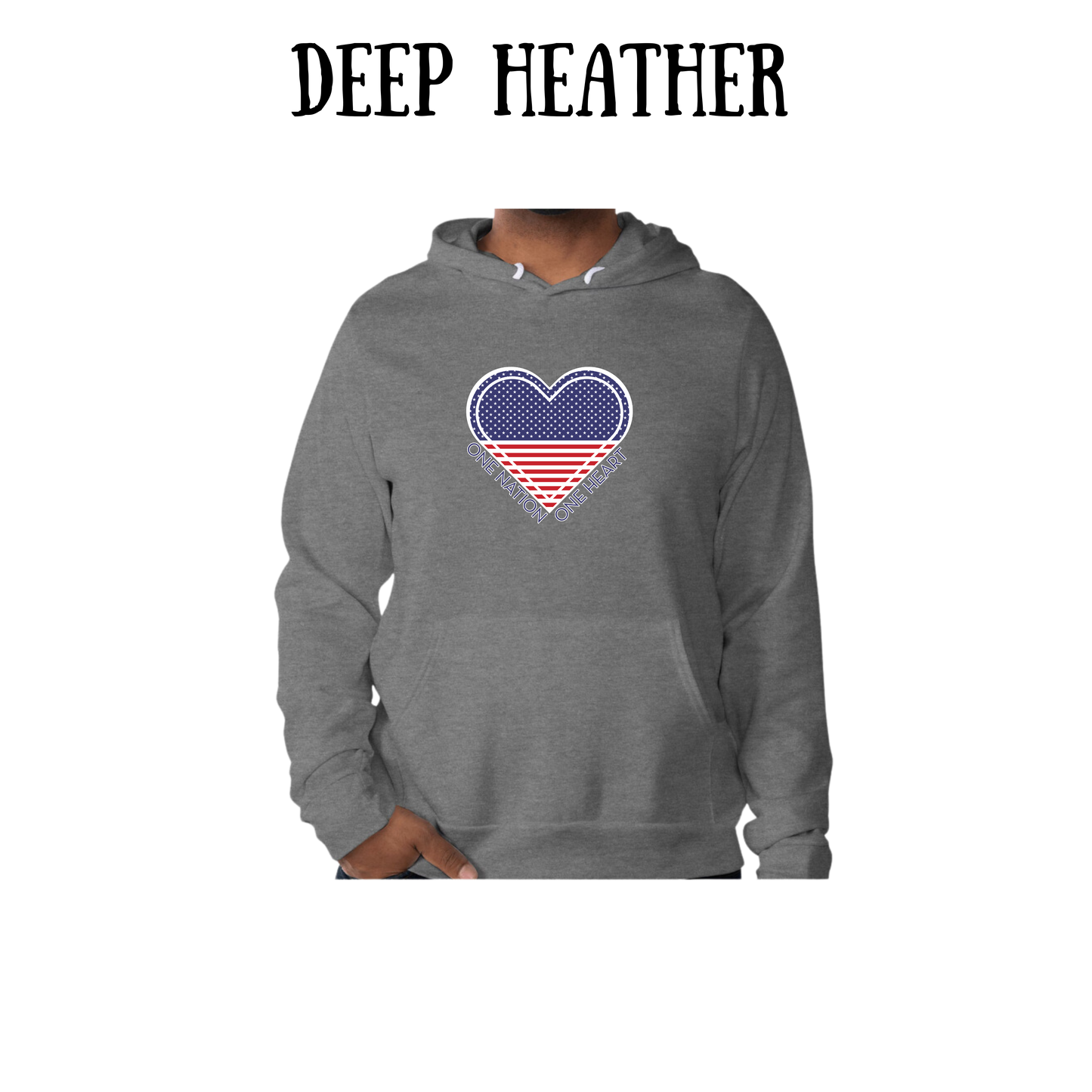 PP - One Nation One Heart - Sponge Fleece Hoodie - Greens, Neutrals