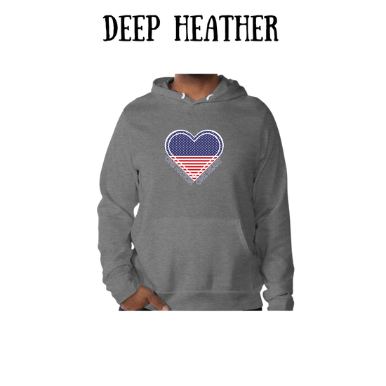 PP - One Nation One Heart - Sponge Fleece Hoodie - Greens, Neutrals