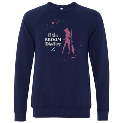 HP - If The Broom Fits - Sponge Fleece Raglan Sweatshirt - Blues, Purples