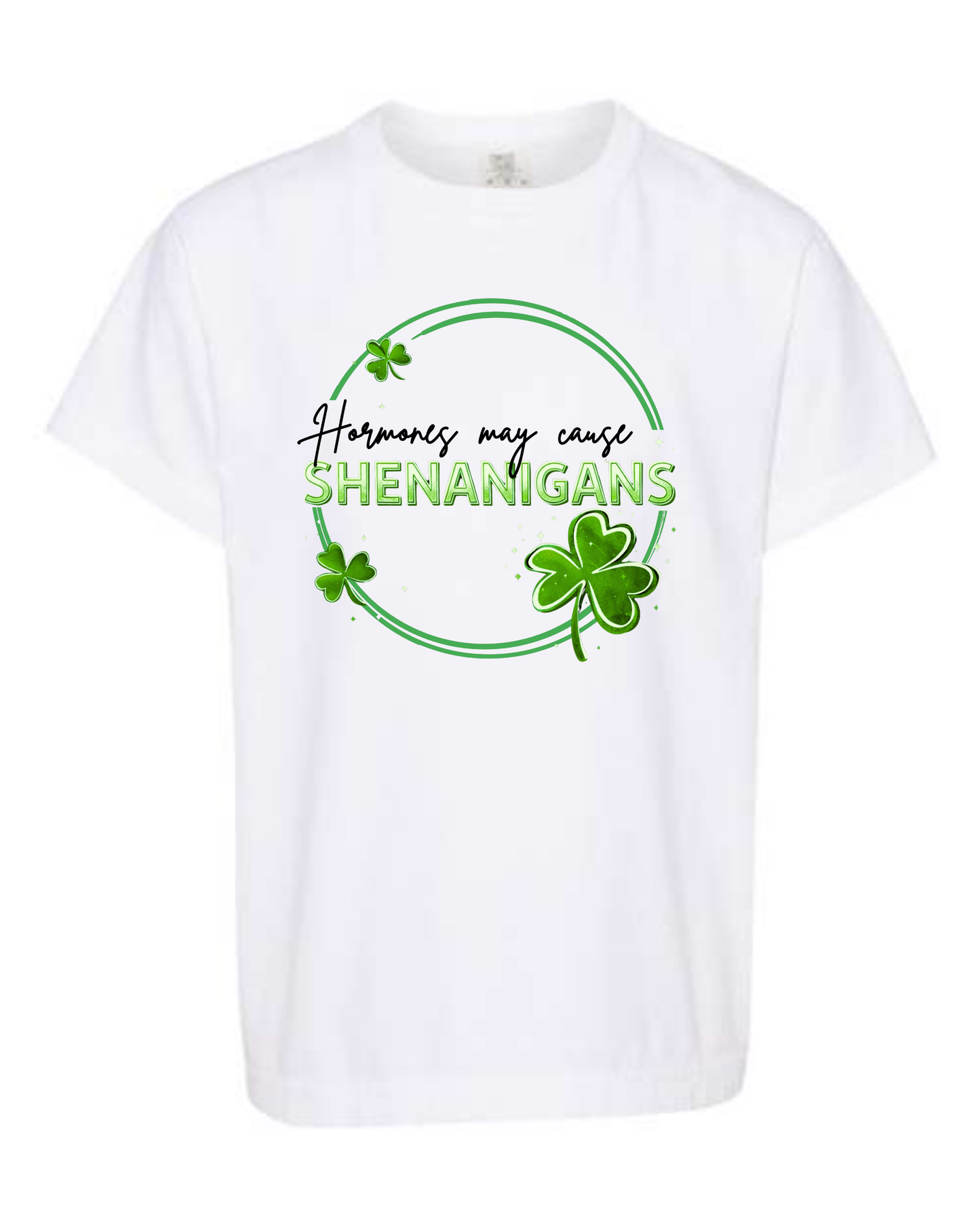 Hormones May Cause Shenanigans - Comfort Colors - Heavyweight Youth Tee - Neutral Colors & Blues