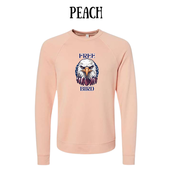 PP - Free Bird - Sponge Fleece Raglan Sweatshirt - Assorted Colors