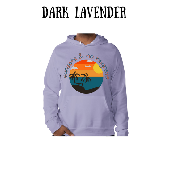 VP - Sunsets & No Regrets - Sponge Fleece Hoodie - Blues, Purples