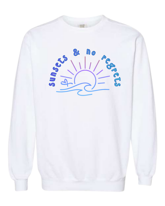 Sunsets & No Regrets - Comfort Colors - Sweatshirt - Assorted Colors