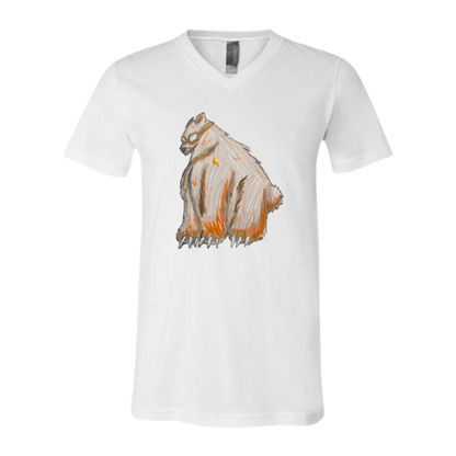 Muscle Bear - Bella+Canvas - Unisex V-Neck - Neutral Colors