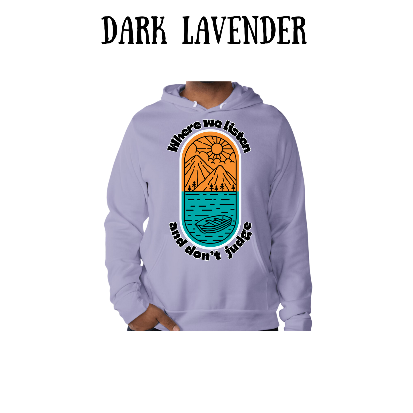 CP - Where We Listen and Don't Judge - Sponge Fleece Hoodie - Blues, Purples