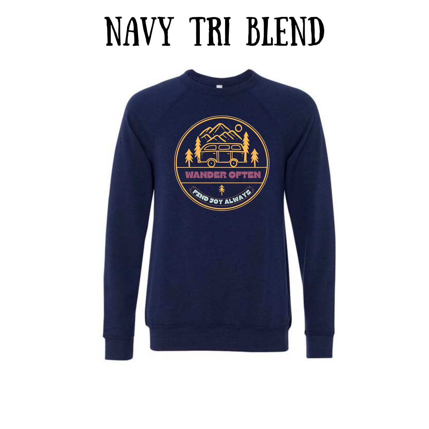 CP - Wander Often - Sponge Fleece Raglan Sweatshirt - Blues, Purples