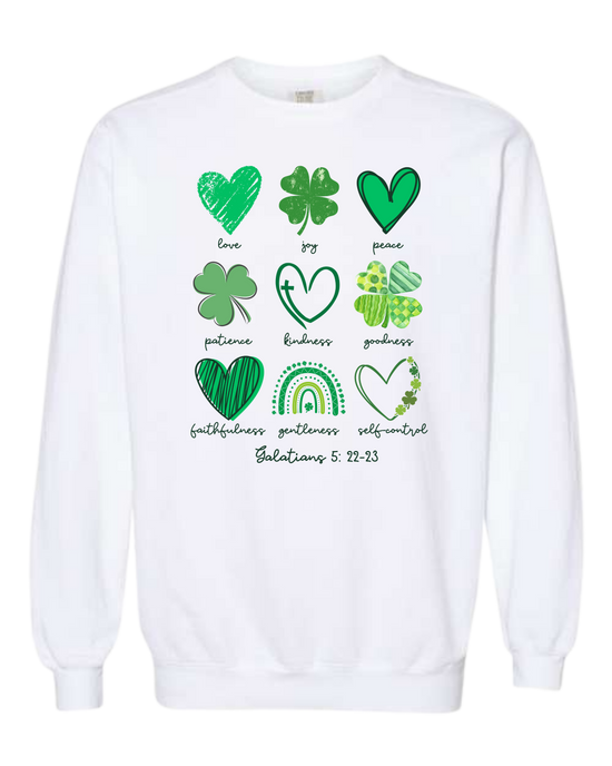 Galatians 5 - St Patrick's Day - Comfort Colors - Sweatshirt - Assorted Colors