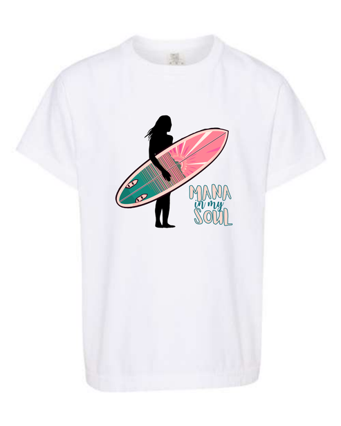 Mana in My Soul - Comfort Colors - Heavyweight Youth Tee - Neutral Colors & Blues