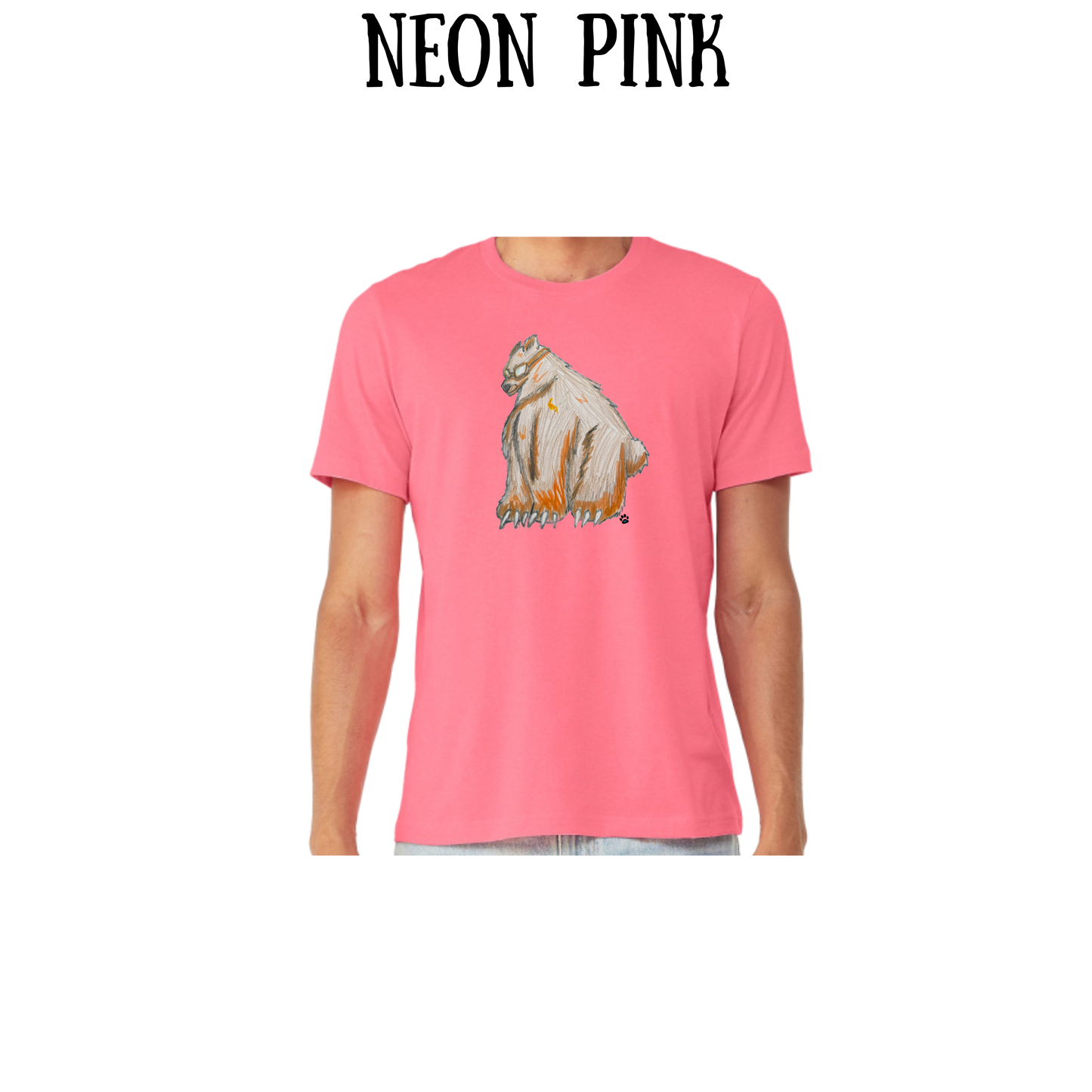 AC - Muscle Bear - Unisex Tee - Pinks, Purples, Neutrals