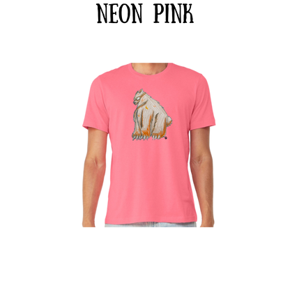 AC - Muscle Bear - Unisex Tee - Pinks, Purples, Neutrals
