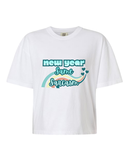 New Year Same Sarcasm - Comfort Colors - Boxy T - Assorted Colors