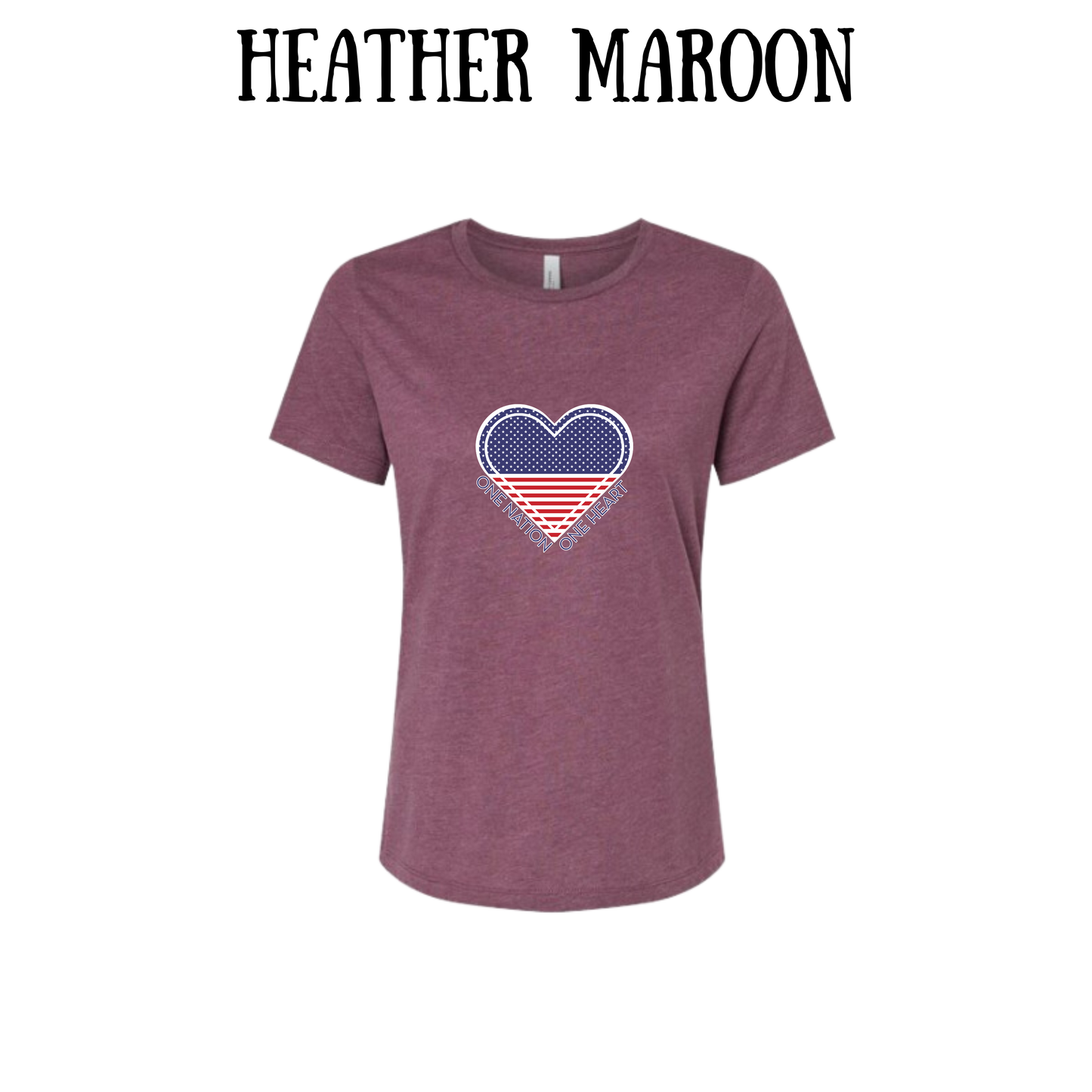 PP - One Nation One Heart - Women's Relaxed Fit Tee - Assorted Colors