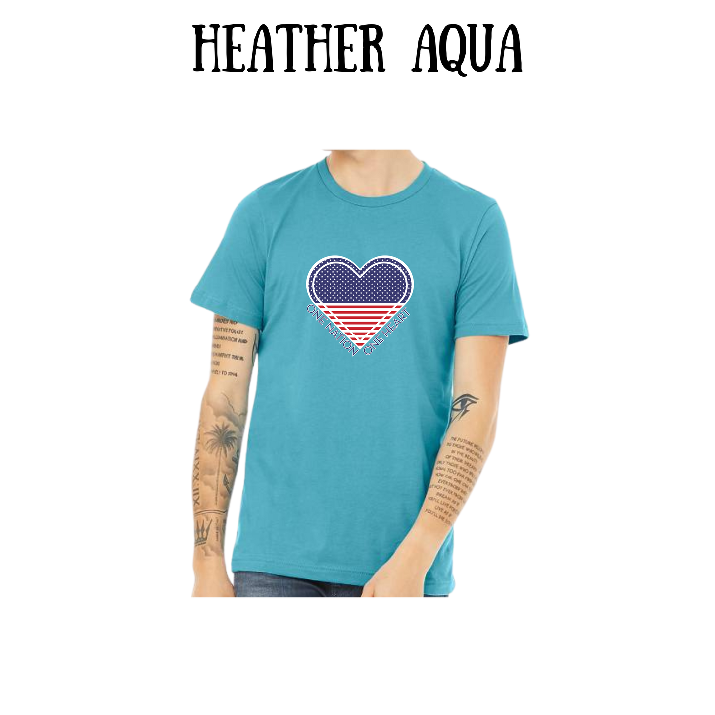 PP - One Nation One Heart - Unisex Tee - Blues