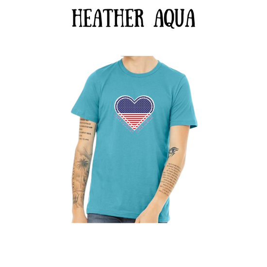 PP - One Nation One Heart - Unisex Tee - Blues
