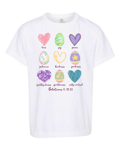 Galatians 5 - Easter - Comfort Colors - Heavyweight Youth Tee - Neutral Colors & Blues