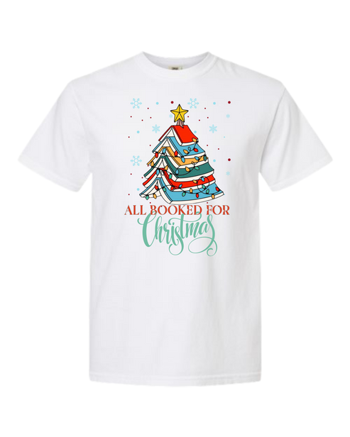 All Booked For Christmas- Comfort Colors - Heavyweight Unisex Tee - Neutrals