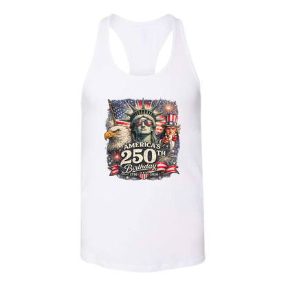 America's 250th Birthday - Bella+Canvas - Women's Jersey Racerback Tank