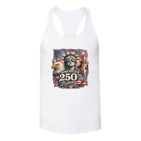 America's 250th Birthday - Bella+Canvas - Women's Jersey Racerback Tank