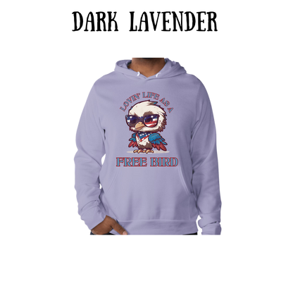 PP - Lovin' Life As A Free Bird - Sponge Fleece Hoodie - Blues, Purples