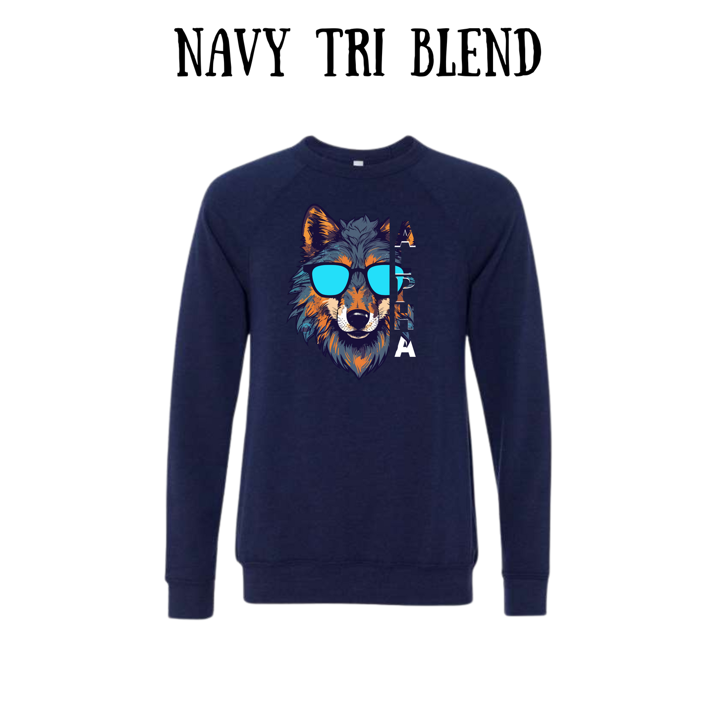 BP - Alpha - Sponge Fleece Raglan Sweatshirt - Blues, Purples