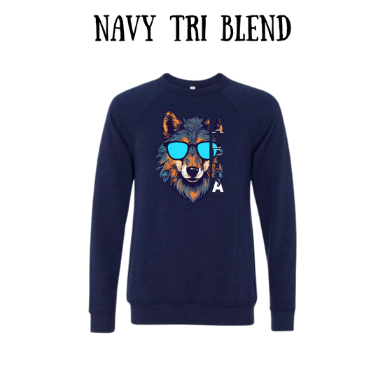 BP - Alpha - Sponge Fleece Raglan Sweatshirt - Blues, Purples