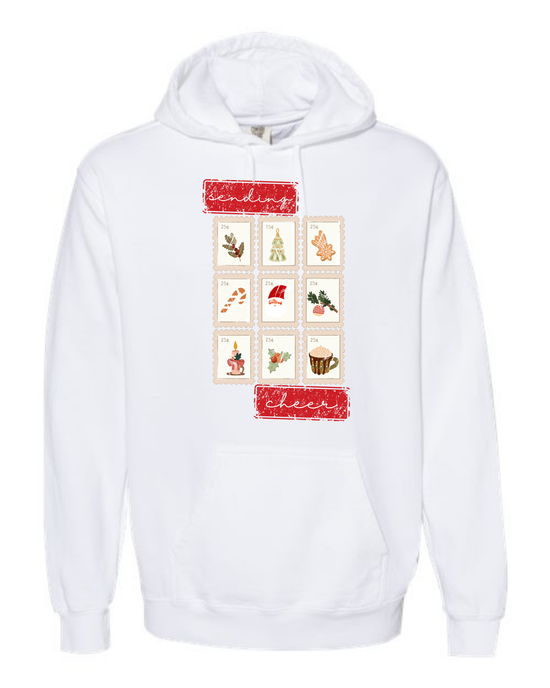 Sending Cheer - Comfort Colors - Hooded Sweatshirt - Assorted Colors